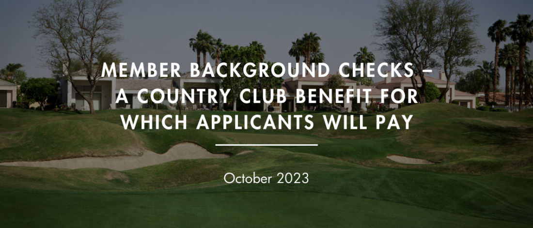 Reliable Background Screening Country Clubs